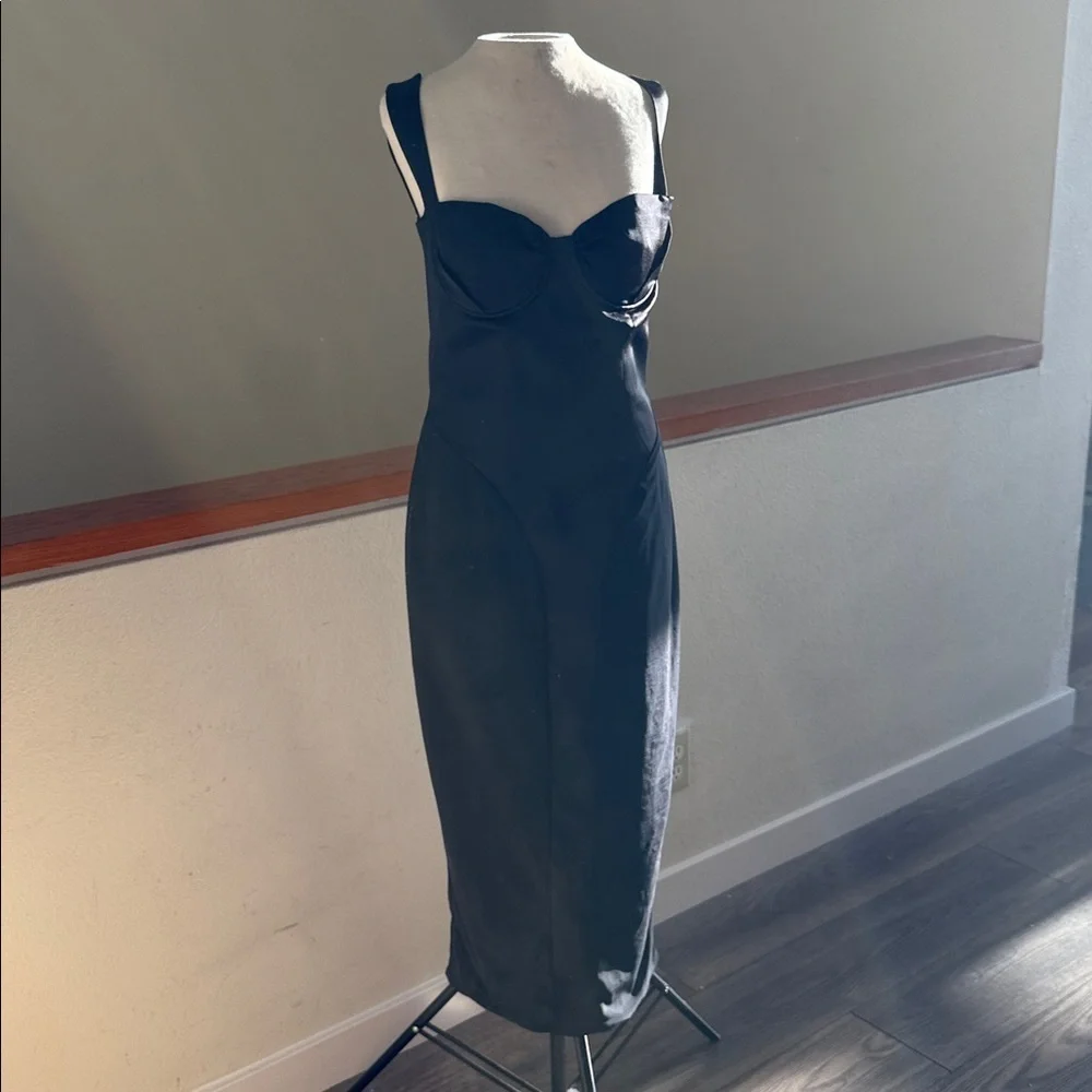 House of CB black mid length Dress size medium - Picture 7 of 15
